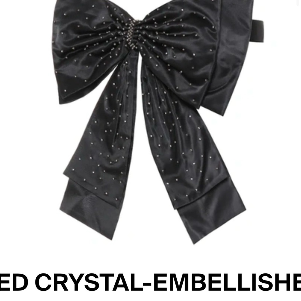 New!! Runway! Erdem Black Crystal-Embellished Silk Belt - Medium